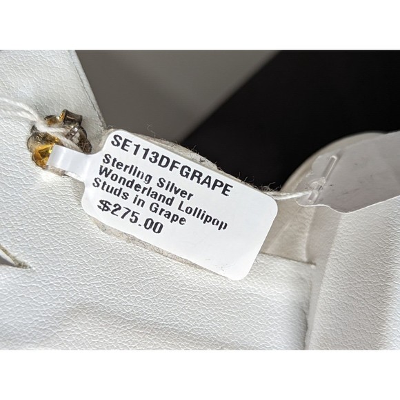 Ippolita Earrings Sterling Silver Wonderland Lollipop Studs Grape MSRP $275 - Picture 4 of 11